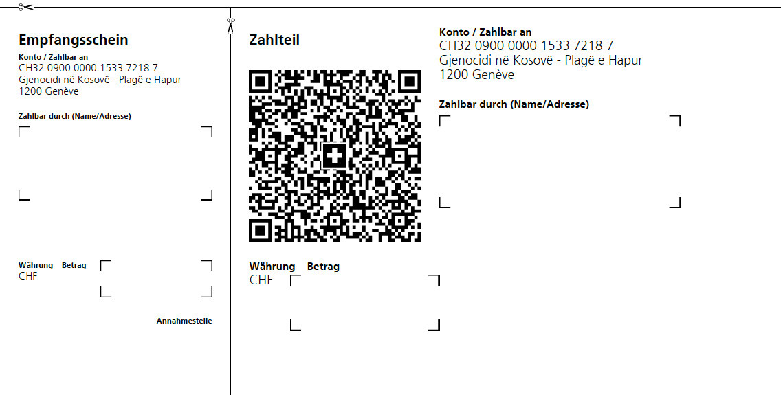 QR-Einzahlungsschein